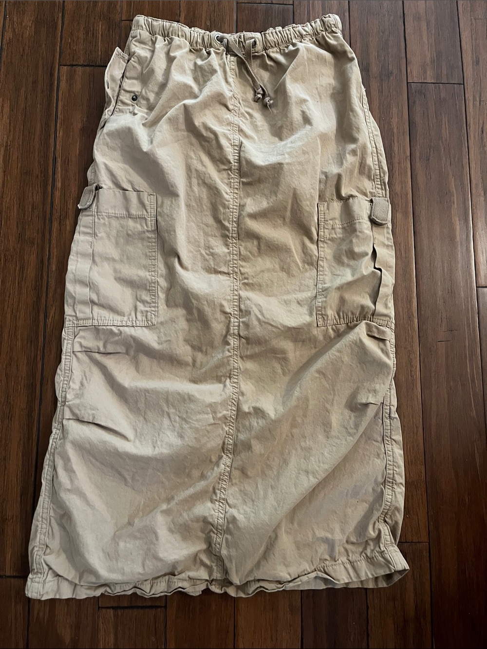 Jaded London Made in Turkey Beige Utility Cargo Maxi Skirt